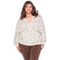 Juniors Plus Rebel Veil Puff Graphic Boyfriend Zip Front Hoodie - image 2