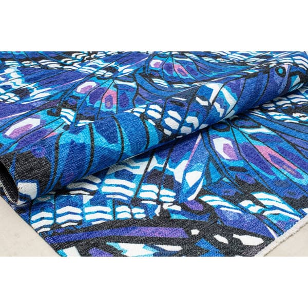 Elizabeth Sutton Maisie Morpho Blue Rectangular Area Rug