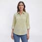 Petite Emily Daniels 3/4 Roll Tab Sleeve Paisley Button Down - image 1