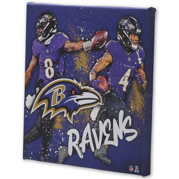 Open Road Ravens Splash Canvas Wall Decor