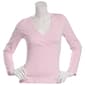 Juniors Madden Girl Long Sleeve Pindot Surplice Top - image 2