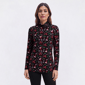 Womens Inner Circle Holiday Martini Turtleneck Tee - image 1