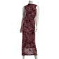 Juniors Madden Girl Mesh Funnel Neck Floral Ruch Maxi Dress - image 1