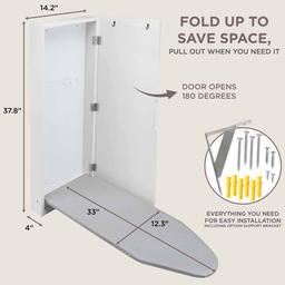 Ivation Wall Mounted Right Side Door Ironing Board