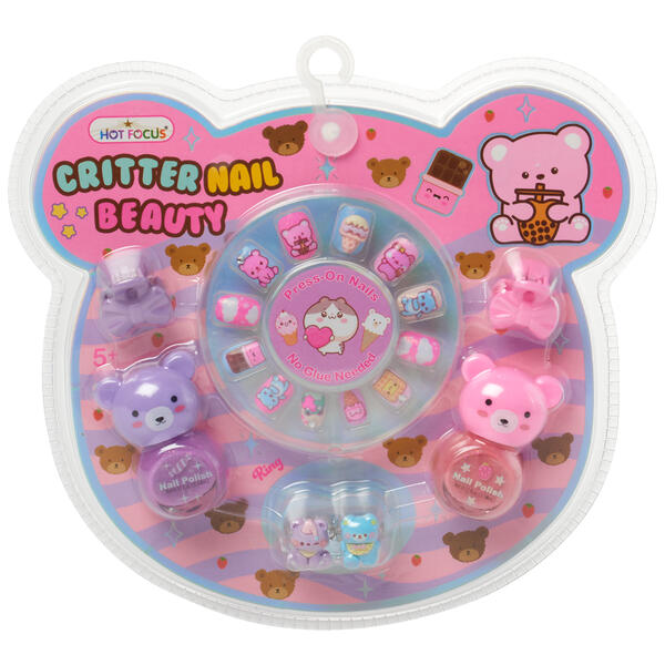 Girls Hot Focus&#40;R&#41; 18pc. Critter Nail Beauty Set - image 