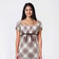 Juniors No Comment Plaid Tie Front Empire Waist Mini A-Line Dress - image 3