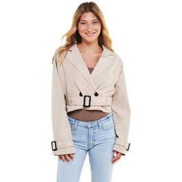 Juniors Ashley Cropped Trench Coat