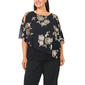 Plus Size MSK Foil Print Asymmetric Poncho Top - image 1