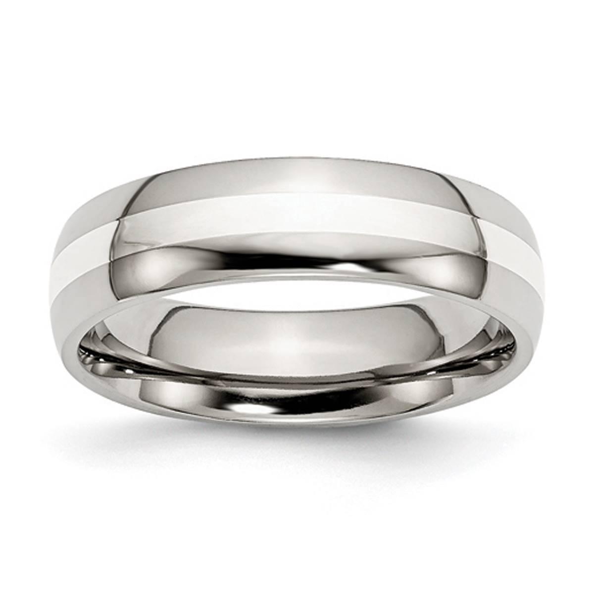 Mens Gentlemen’s Classics™ 6mm Sterling Silver Inlay...