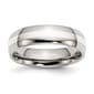 Mens Gentlemen's Classics&#40;tm&#41; 6mm Sterling Silver Inlay Wedding Band - image 1