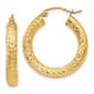 Gold Classics&#40;tm&#41; 14kt. Gold 25mm Diamond Cut Hoop Earrings - image 1