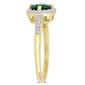 Gemstone Classics&#8482; 10kt. Gold & Emerald Square Halo Ring - image 2