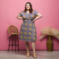 Plus Size 24/7 Comfort Apparel Floral Short Sleeve Wrap Dress - image 5