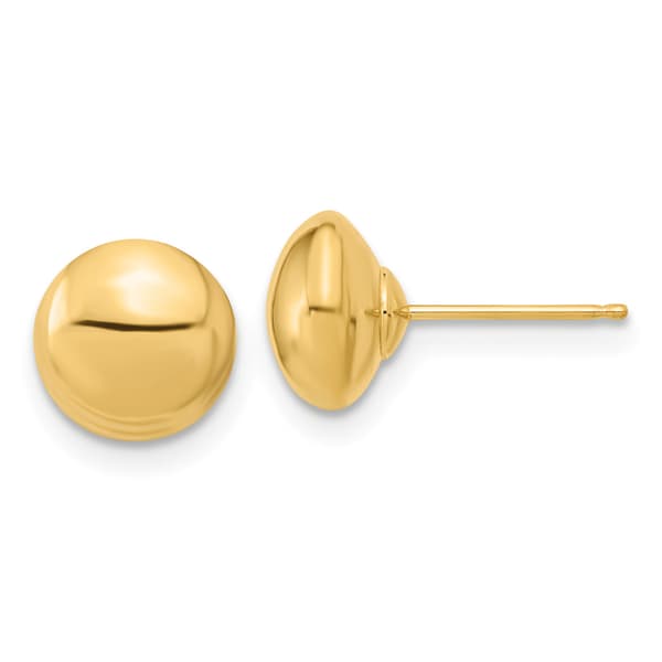 Gold Classics&#40;tm&#41; 14k Gold Polished Button Post Earrings - image 