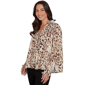 Womens Skye''s the Limit Wild Romance V-Neck Cheetah Blouse - image 3