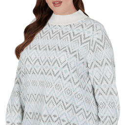Plus Size Hearts of Palm Silver Linings Mock Neck Diamond Sweater