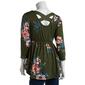 Womens Due Time 3/4 Sleeve Cross Back Big Floral Maternity Blouse - image 2