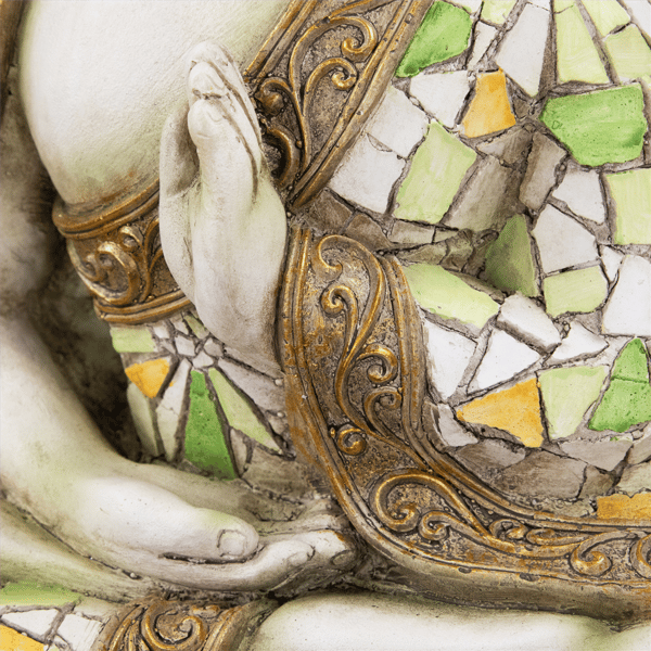 Northlight Meditating Mosaic Buddha Ceramic Garden Statue