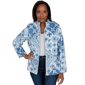 Womens Alfred Dunner Classics Medallion Zip Front Jacket - image 1