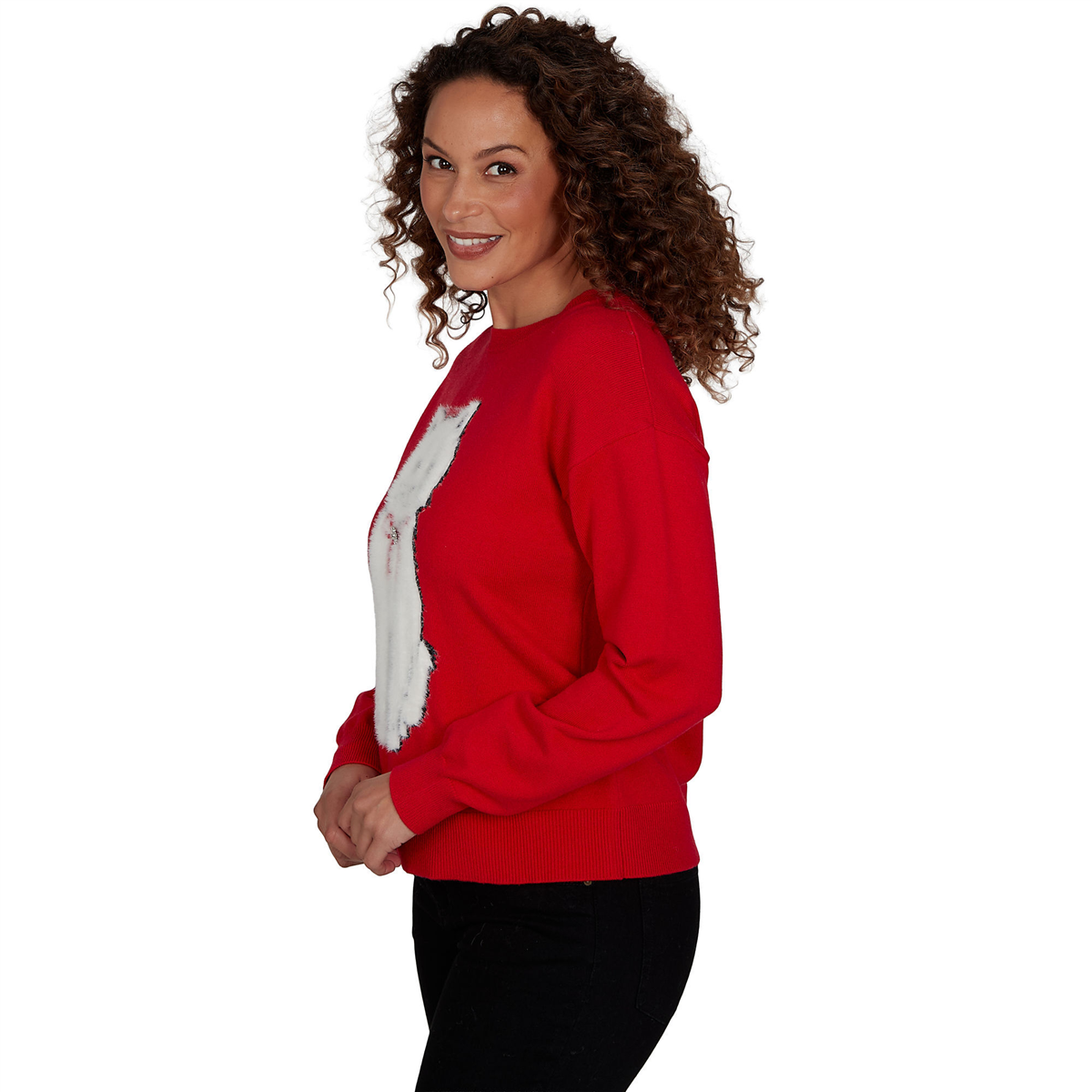 Petite Skye’s the Limit Fashion Essentials Fuzzy Cat Sweater