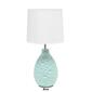 Simple Designs Textured Stucco Ceramic Oval Table Lamp - image 10