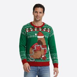 Mens Holiday Hype Ugly Christmas Cappy Sweater