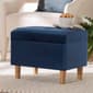 Baxton Studio Elias Modern Navy Velvet Fabric Storage Ottoman - image 8