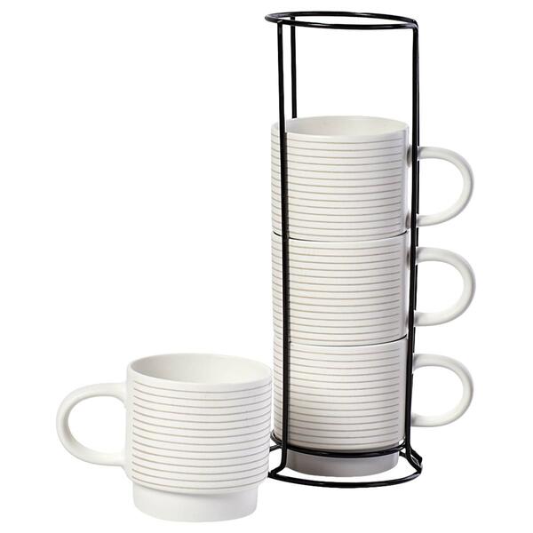 Azzure Market Finds Set of 4 Stacked Horizontal Mugs - image 