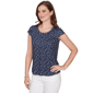 Womens Emaline Sapphire Serenade II Cap Sleeve Stars Tee - image 3