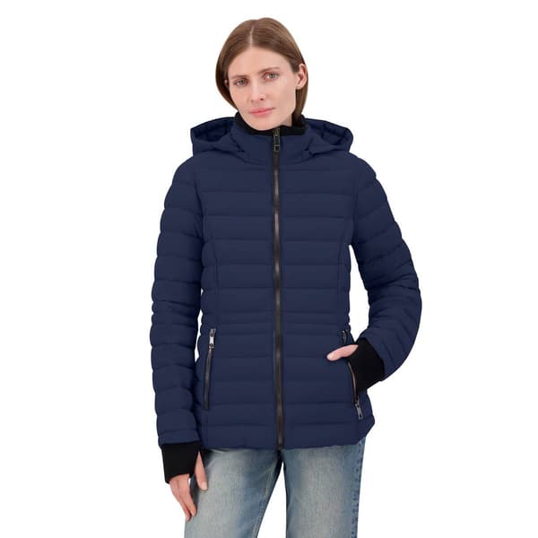Womens Nautica Packable Short Stretch Jacket with Back Tabs