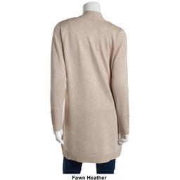 Plus Size 89th & Madison Long Sleeve Button Cuff Solid Cardigan