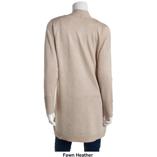 Plus Size 89th & Madison Long Sleeve Button Cuff Solid Cardigan