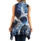 Plus Size 24/7 Comfort Apparel Blue Tie Dye Cardigan Vest - image 3