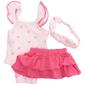 Baby Girl &#40;NB-9M&#41; BTween&#174; 3pc. Cherry Bodysuit & Ruffle Skirt Set - image 2
