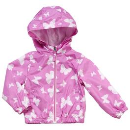 Toddler Girl Pink Platinum Butterfly Windbreaker Jacket - Pink