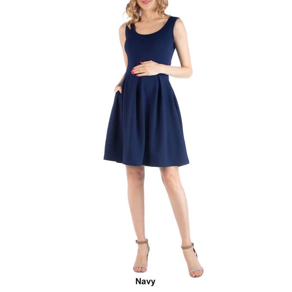 Womens 24/7 Comfort Apparel Sleeveless Maternity A-Line Dress