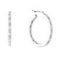 Gloria Vanderbilt Silver-Tone Pearl Inside Outside Hoop Earrings - image 1