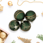Northlight 4ct. Holly Berry Green Christmas Glass Ball Ornaments - image 2