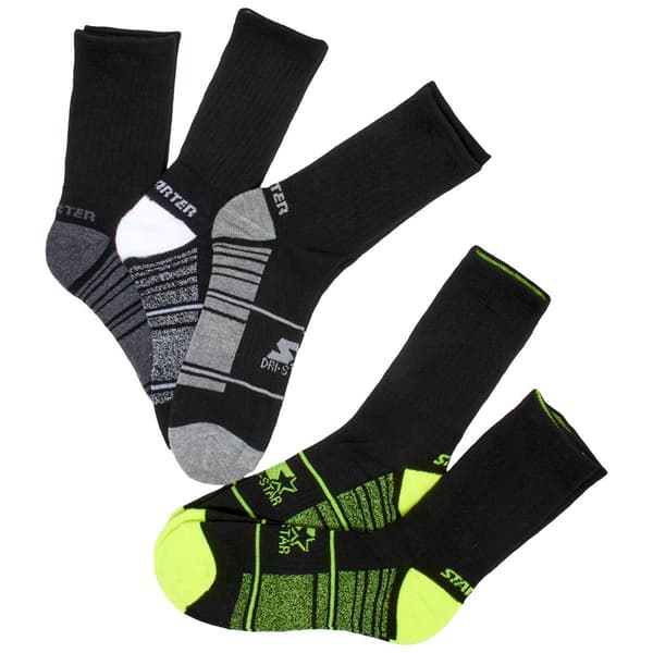 Boys &#40;8-20&#41; Starter Cushion Crew Socks - Black - image 