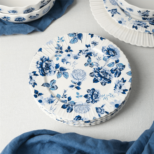Stone Lain Fiore 4pc. New Bone China Salad Plate Set