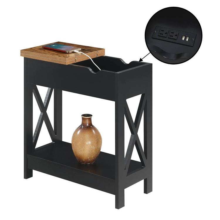 Convenience Concepts Oxford Flip Top End Table
