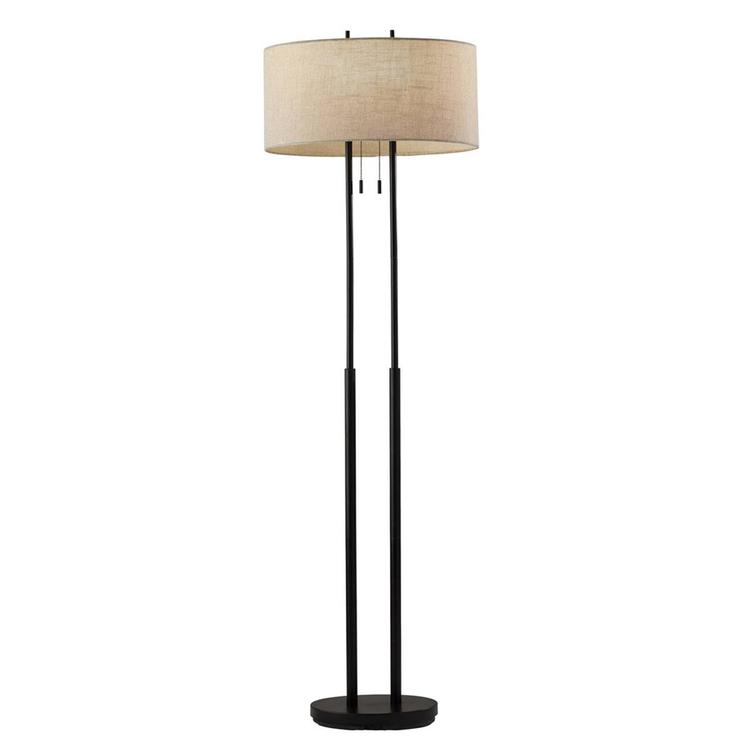 Adesso Duet Bronze Floor Lamp