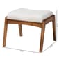 Baxton Studio Roxy Off-White Boucle Upholstered Ottoman Footstool - image 6