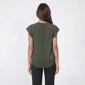 Womens Adrianna Papell Flutter Sleeve Leaf Split Neck Blouse - image 2