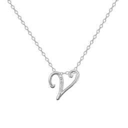 Accents by Gianni Argen Diamond Accent Initial V Pendant Necklace