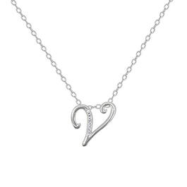 Accents by Gianni Argen Diamond Accent Initial V Pendant Necklace