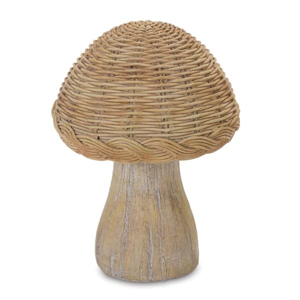Melrose Wicker Mushroom Decor - Set of 3