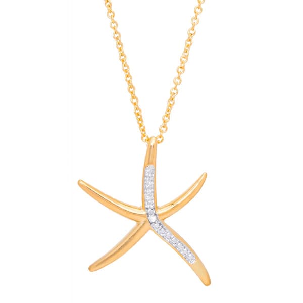 Accents by Gianni Argento Diamond Accent Starfish Pendant - image 
