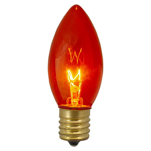 Northlight Seasonal 4pk. C9 Orange Transparent Replacement Bulbs