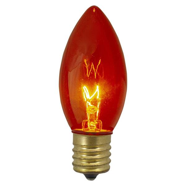 Northlight Seasonal 4pk. C9 Orange Transparent Replacement Bulbs - image 